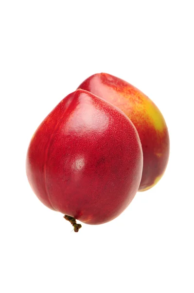 Nectarines op witte achtergrond — Stockfoto