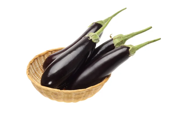 Aubergine isoliert auf weißem Hintergrund — Stockfoto