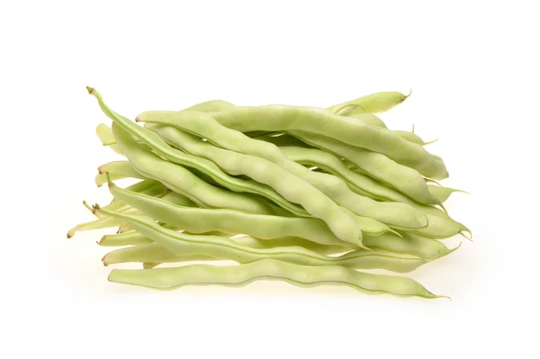 Green kidney bean on white background — Stock Photo, Image