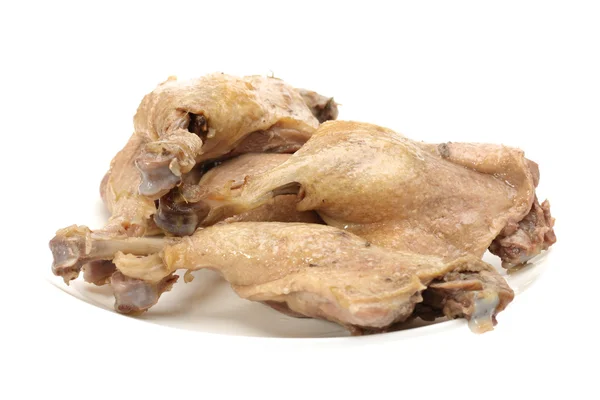 Boiled chicken on a white background — Stock Photo, Image