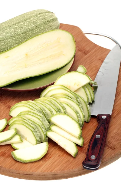 Courgettes sur fond blanc — Photo