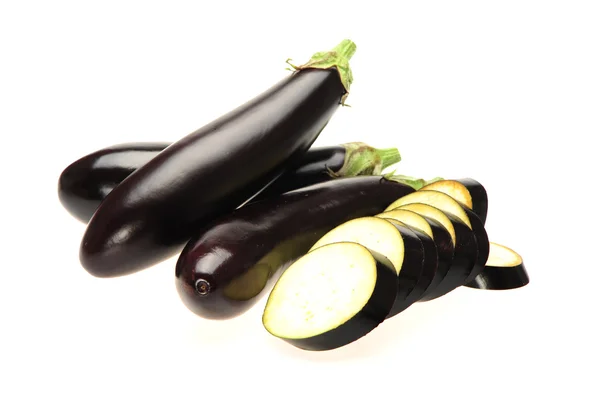 Aubergine isoliert auf weißem Hintergrund — Stockfoto