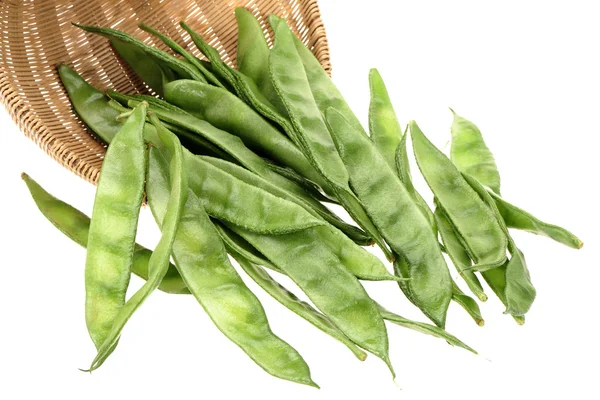 Snow peas isolated on white background — Stock Photo, Image