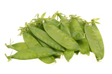 Beyaz arka plan üzerinde izole kar bezelye