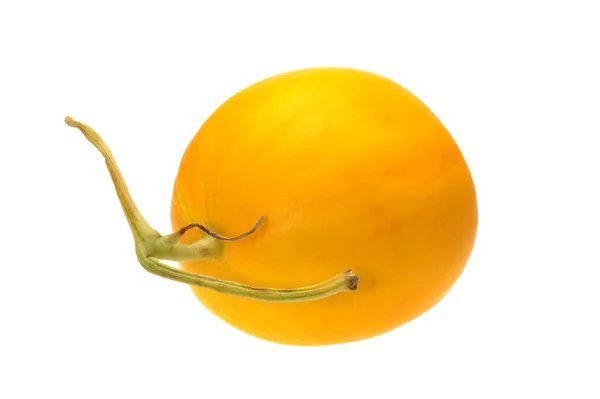 Żółty melon wyizolowany na białym tle — Zdjęcie stockowe