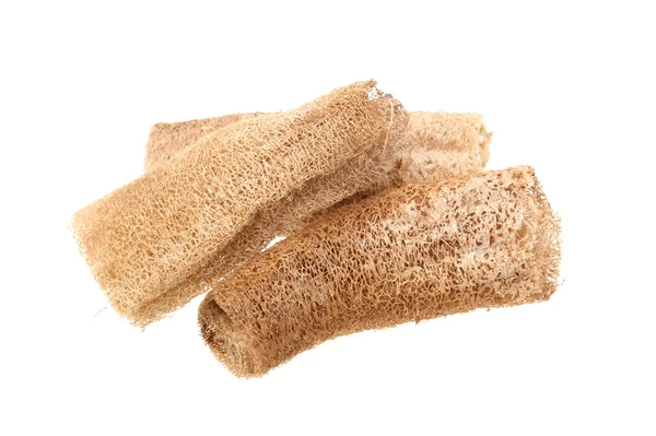 Natural loofah sponge on white background — Stock Photo, Image