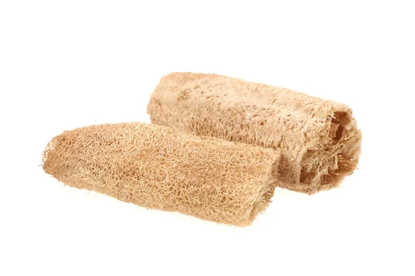 Natural loofah sponge on white background — Stock Photo, Image