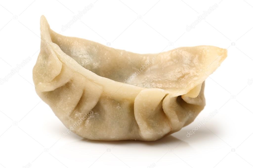 Chinese dumpling on white background
