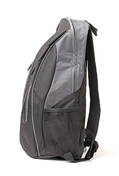 A black backpack on a white background — Stock Photo, Image