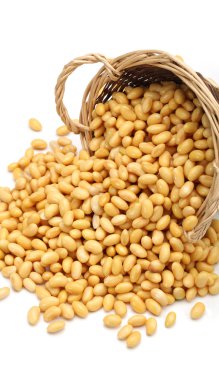 Beyaz arka plan üzerinde izole altın soya