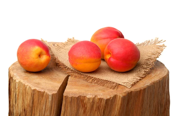 Ripe apricot on white background — Stock Photo, Image