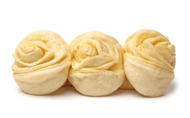 Çin buğulaması. Beyaz arkaplanı kapat