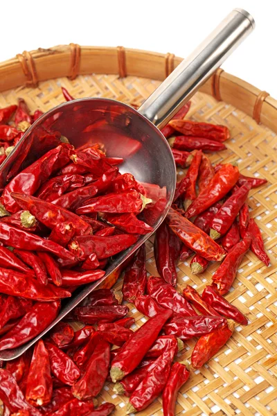 Hot red pepper isolation on white — Stock Photo, Image