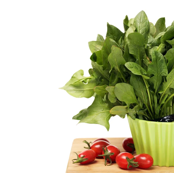 Spinach on white background — Stock Photo, Image