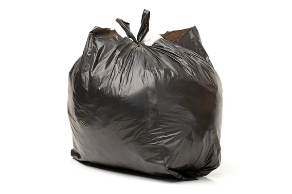 Garbage bag close up in studio on white background — Stock Photo, Image