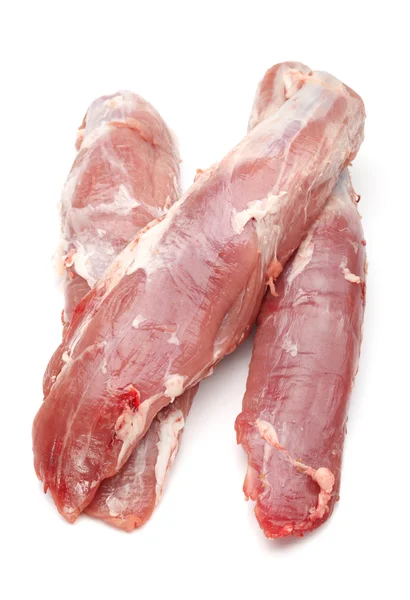 Syrové vepřové maso izolované na bílém pozadí — Stock fotografie