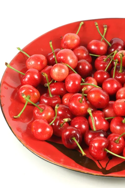 Cherry berries on white background — Stock Photo, Image
