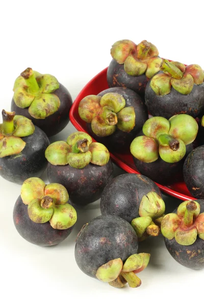 Mangosteen on white background — Stock Photo, Image