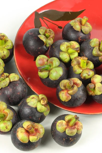 Mangosteen on white background — Stock Photo, Image