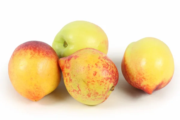 Nectarine op een witte achtergrond — Stockfoto