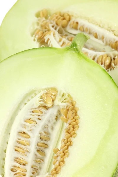 흰색 바탕에 muskmelon — 스톡 사진