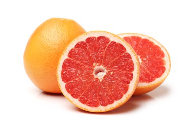 Greyfurt kesimli beyaz zemin üzerine