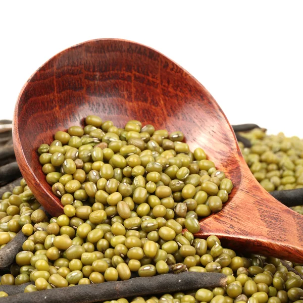 Mung beans on white background — Stock Photo, Image