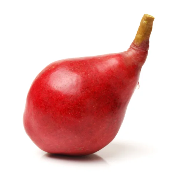 Rött päron isolerad på vit bakgrund — Stockfoto