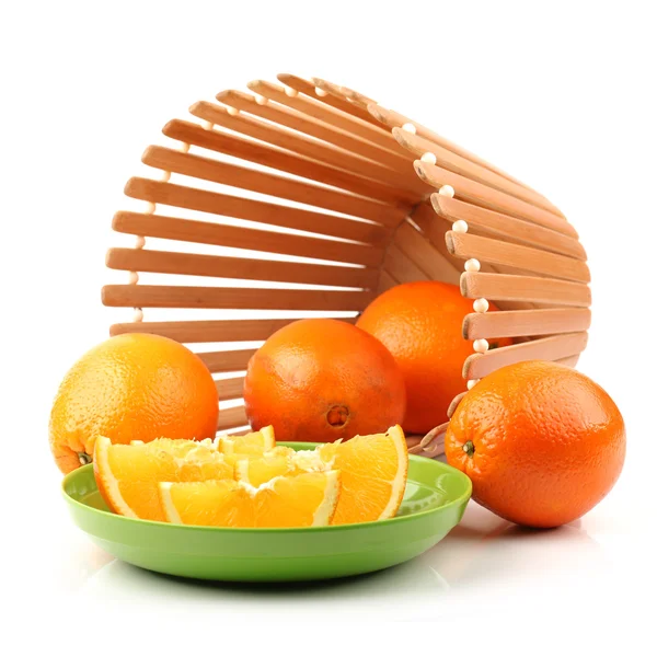Orange fruit on the white background — Stock Photo, Image