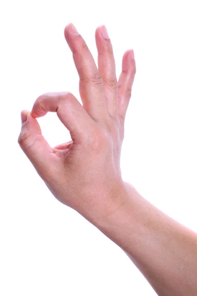 Hand ok — Stockfoto