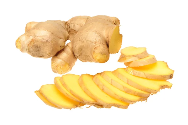 Sliced ginger root — Stock Photo, Image