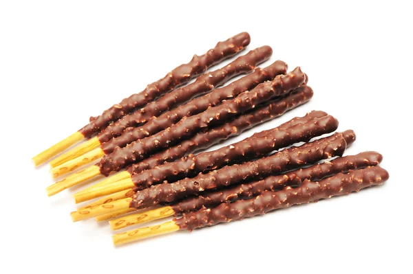 Chocolade gemengde koekje stok geïsoleerd op witte achtergrond — Stockfoto