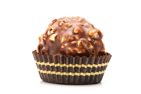 Chocolate doce no fundo branco — Fotografia de Stock