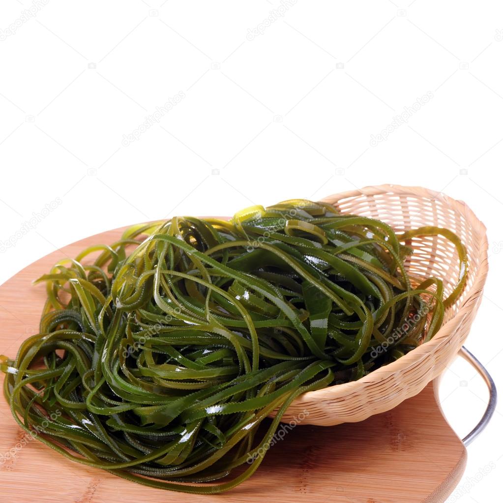 Seaweed on white background