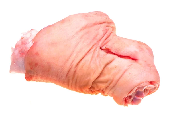 Сира свинина (нога) ізольована на білому тлі — стокове фото