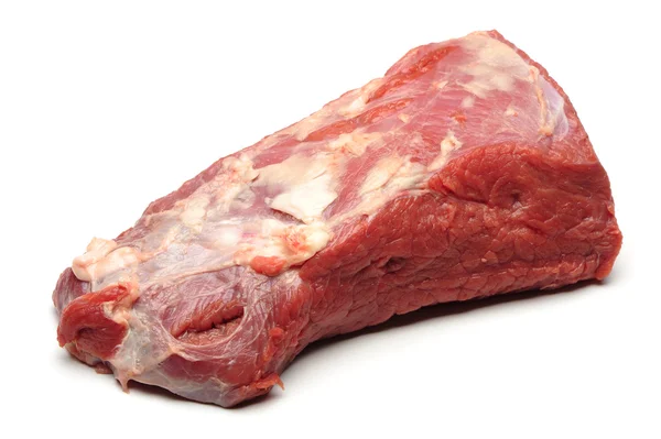 Rohes Schweinefleisch isoliert auf weißem Hintergrund — Stockfoto