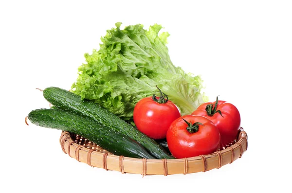 Tomatoes and cucumbers — Stock Photo, Image