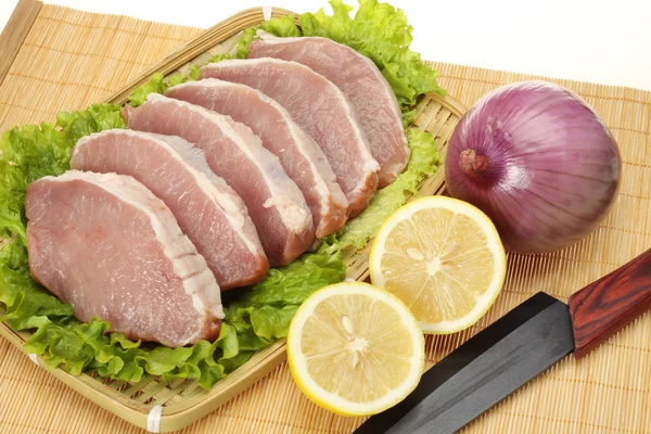 Rohes Schweinefleisch — Stockfoto