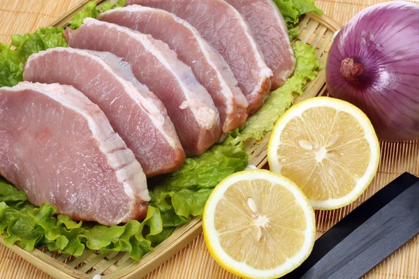 Rohes Schweinefleisch — Stockfoto