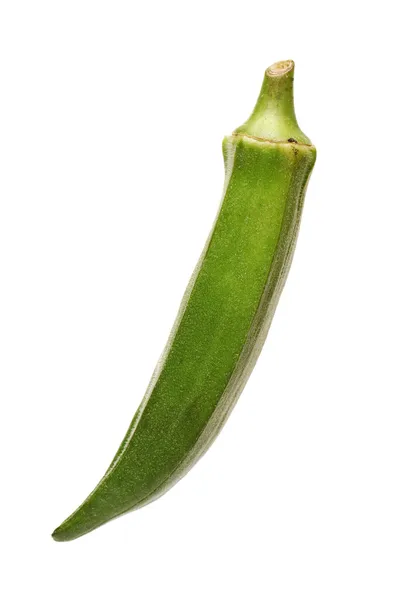 Frische Okra isoliert auf weißem Hintergrund — Stockfoto