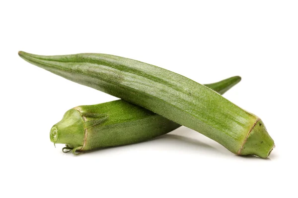 Fresh okra isolated on a white background — Stock Photo, Image