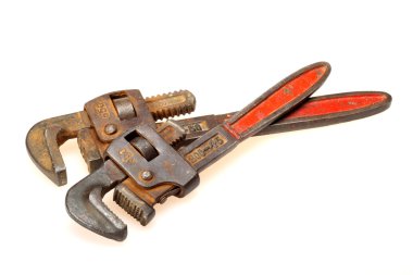 eski vintage boru anahtarı