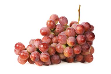 beyaz arkaplanda kırmızı üzüm