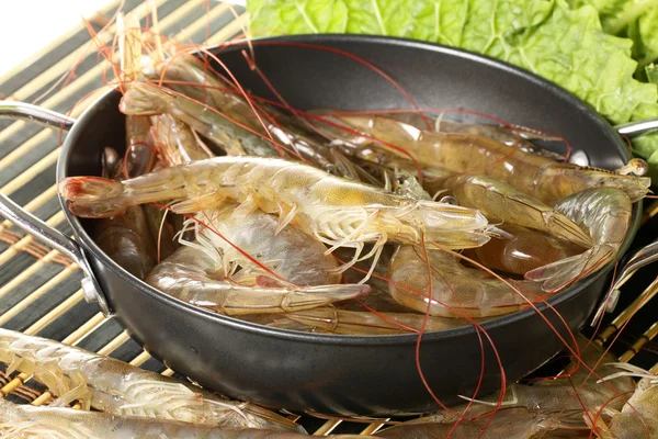 Camarones crudos — Foto de Stock