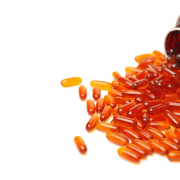 Vitamina Omega-3 cápsulas de aceite de pescado — Foto de Stock