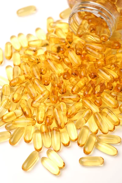 Vitamin Omega-3 fish oil capsules — Stock Photo, Image