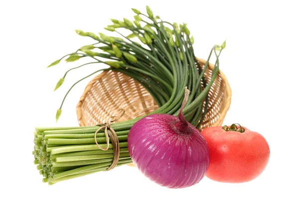 Fresh vegetables on a white background — Stock Photo, Image