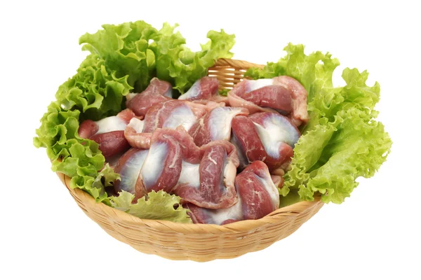 Raw Chicken gizzards — Stock Photo, Image