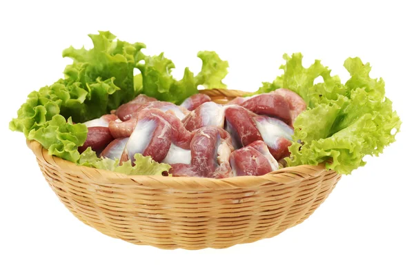 Raw Chicken gizzards — Stock Photo, Image