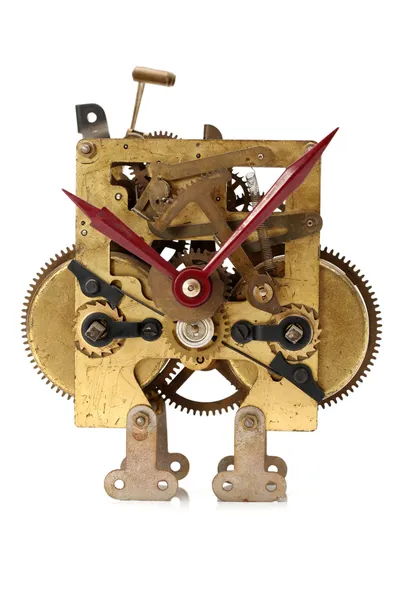 Mecanismo do relógio no interior — Fotografia de Stock